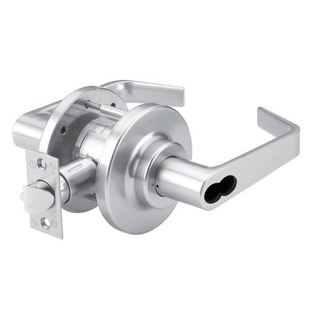 DORMA Grade 2 Cylindrical Lock, 80-Storeroom, LR-Lever, Satin Chrome, 2-3/4 Inch Backset, SFIC Less CL780-J-LRE-626